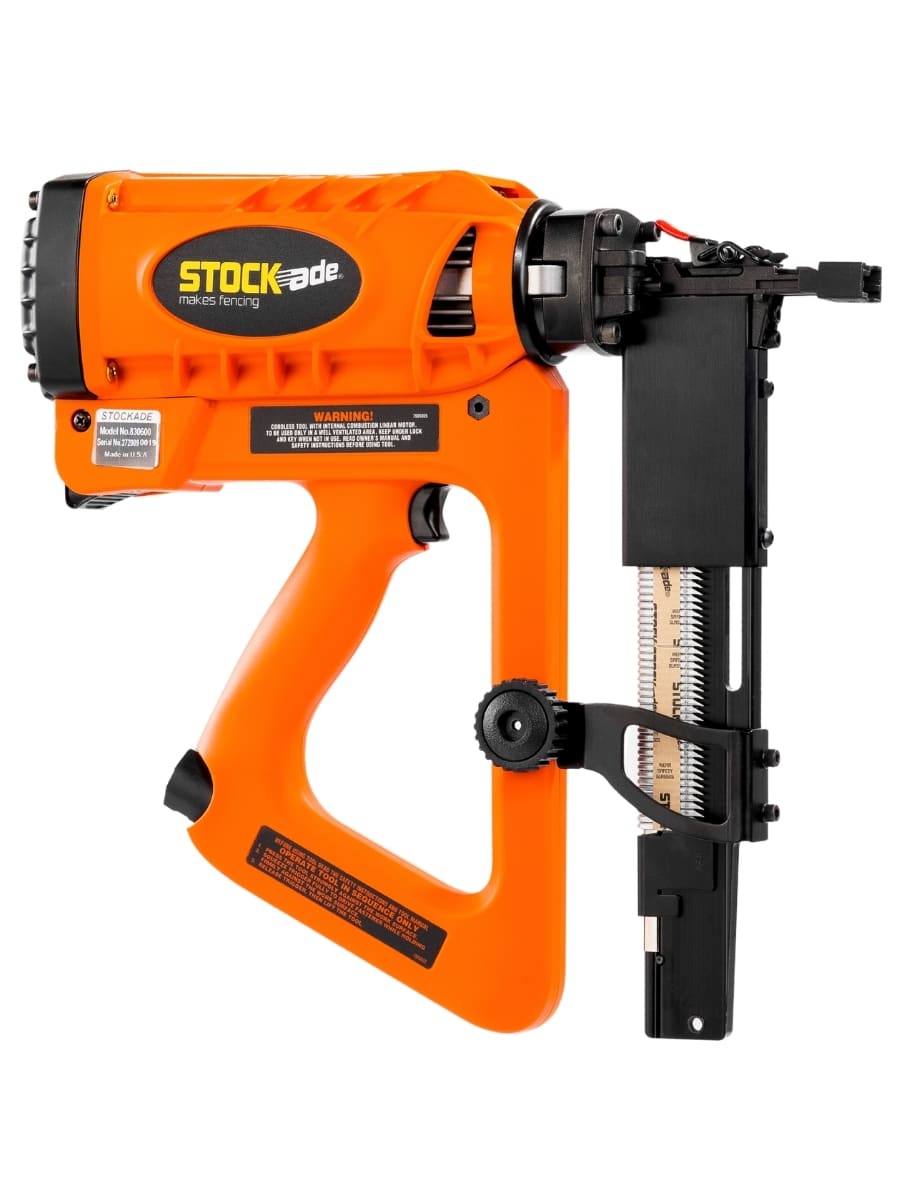 Fence post staple guns. Cordless & pneumatic stapler for posts & droppers