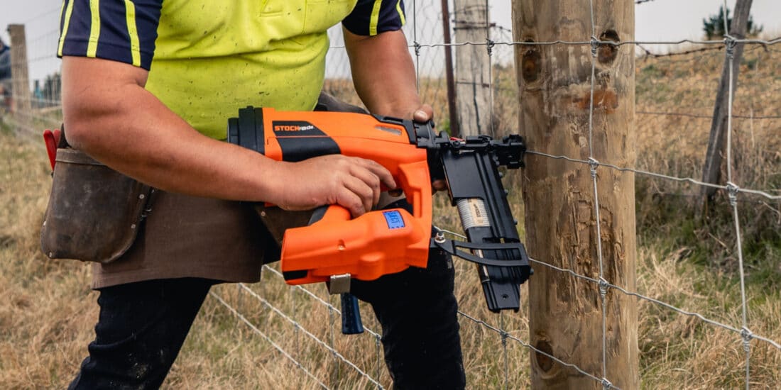 Stockade Cordless Fence Utility Stapler Guns for fence posts, farming, ranches, wineries & rural fencing.