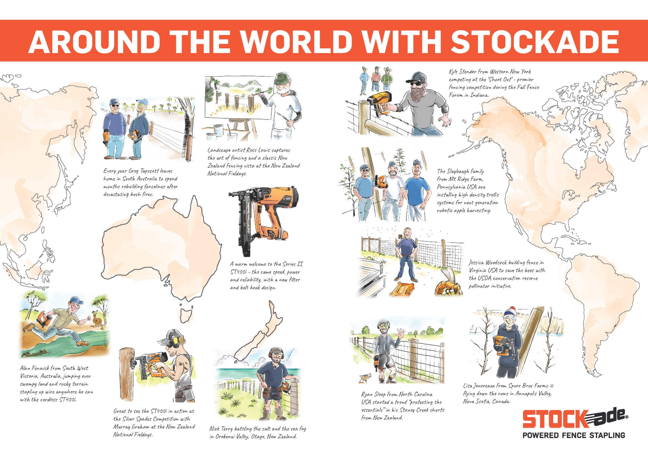 Stockade Around The World Cartoon